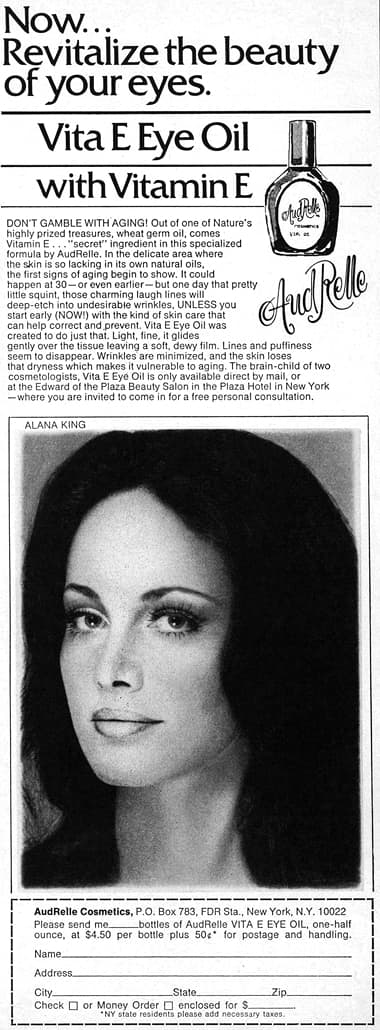 1971 AudRelle Cosmetics Vita E Eye Oil