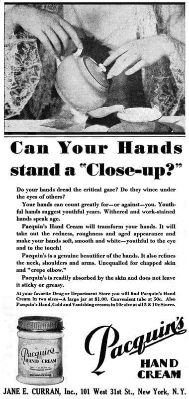 1932 Pacquins Hand Cream