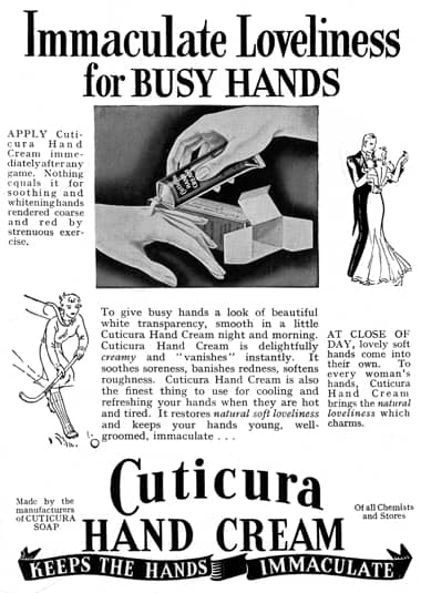 1939 Cuticura Hand Cream