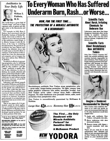 1955 Yodora deodorant with Pertexol