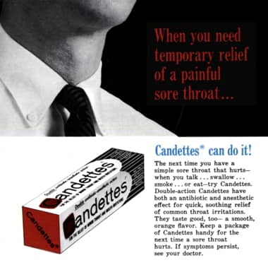 1963 Candettes throat lozenges