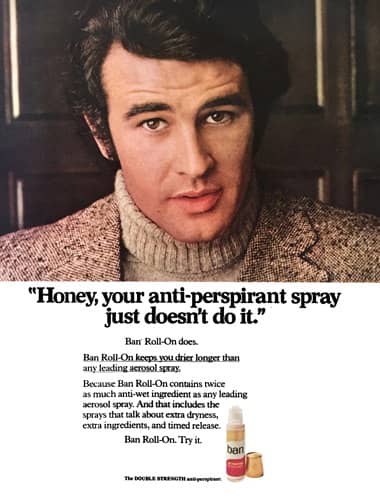 1970 Ban roll-on antiperspirant