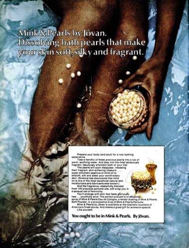 1976 Jovan Bath Pearls with mink oil