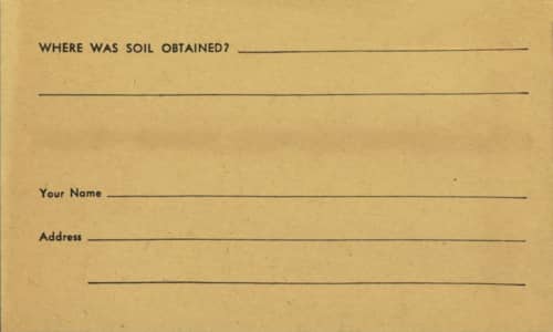 1951 Bristol-Myers soil sample envelope
