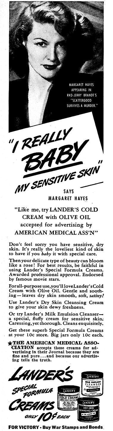 1942 Landers Special Formula Creams