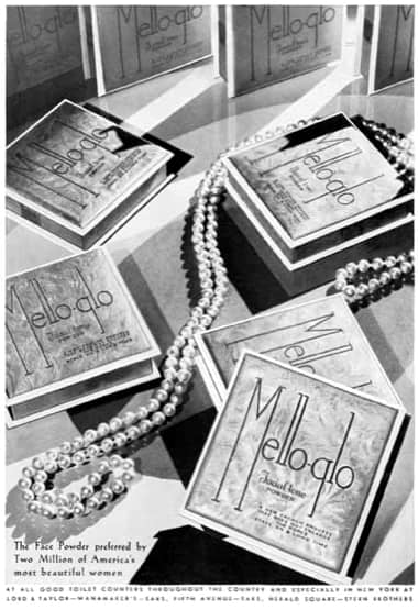 1929 Mello-Glo Face Powder