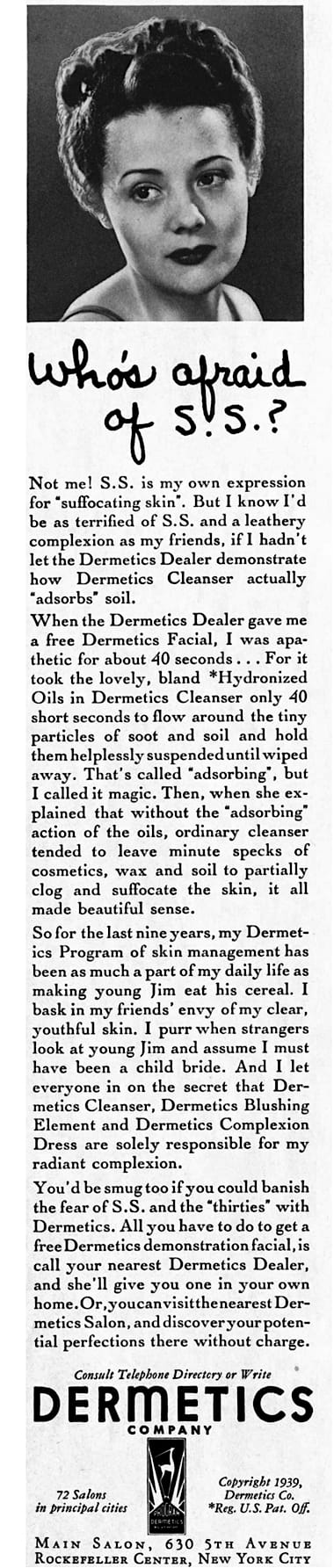 1939 Dermetics Cleansing Cream