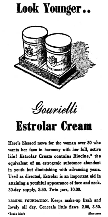 1944 Gourielli Estrolar Cream