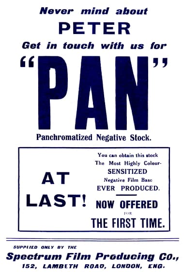 1913 Spectrum Film Producing Company panchromatic
