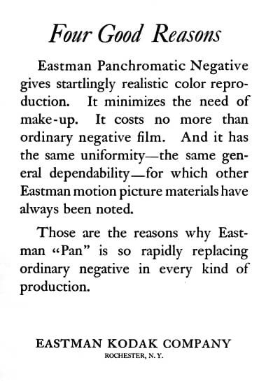 1927 Eastman Kodak Panchromatic
