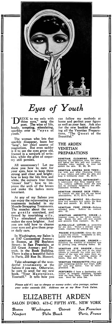 1920 Elizabeth Arden Eyes of Youth