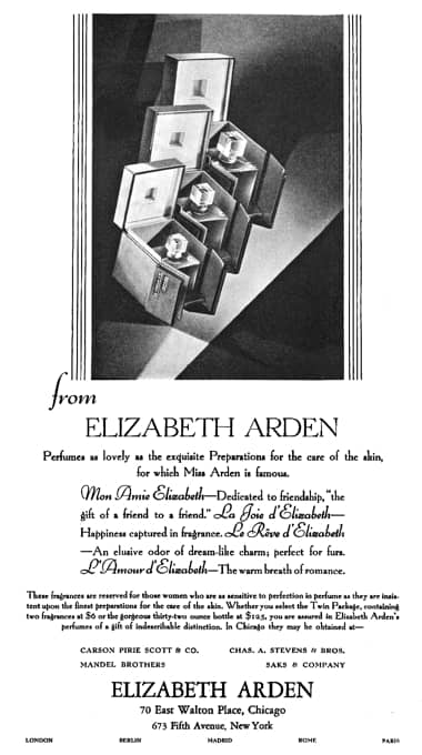 1929 Elizabeth Arden fragrances