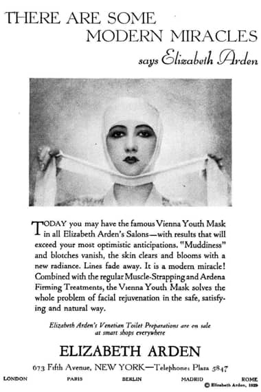 1929 Elizabeth Arden Vienna Youth Mask