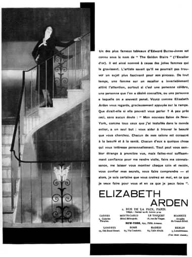 1930 Elizabeth Arden on the stairs in her new salon
