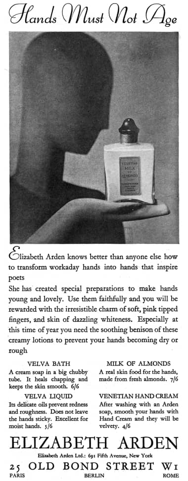 1932 Elizabeth Arden hand creams