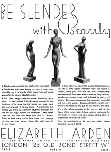 1932 Elizabeth Arden Slimming Treatments