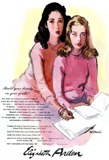1945 Elizabeth Ardens routine for youth