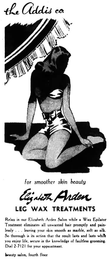 1947 Elizabeth Arden Leg Wax