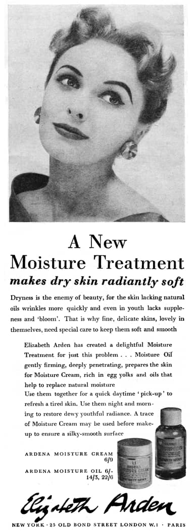 1955 Ardena Moisture Cream and Moisture Oil