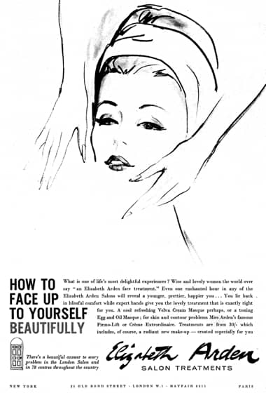 1961 Elizabeth Arden salon treatments