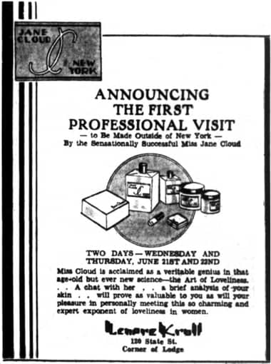 1933 Jane Cloud in Albany New York State