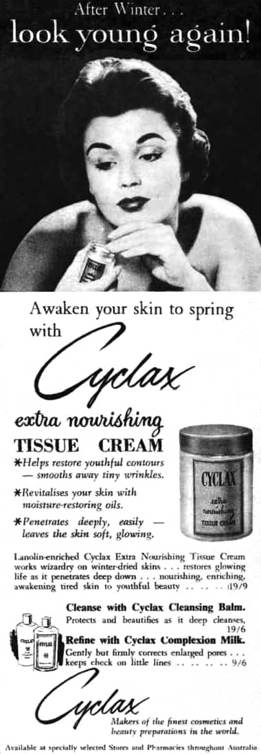 1956 Cyclax Extra Nourishing Tissue Cream