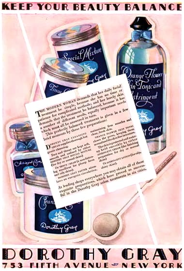 1928 Dorothy Gray products