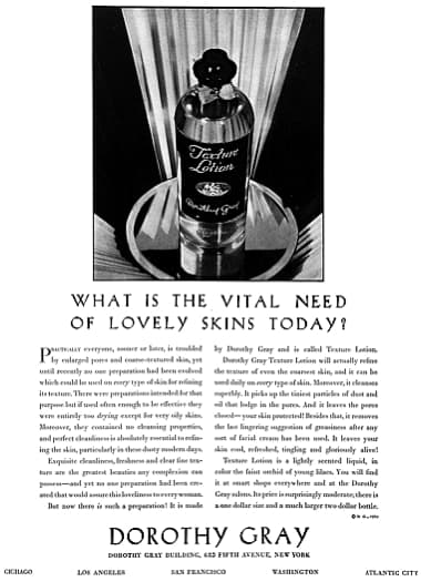 1929 Dorothy Gray Texture Lotion