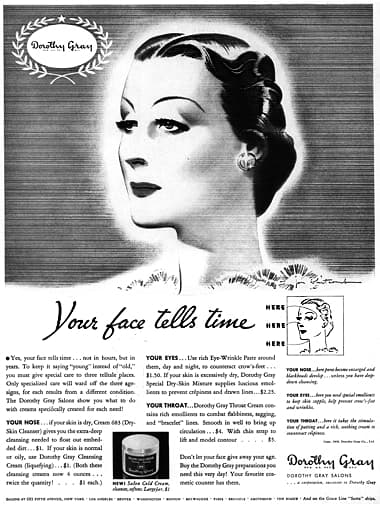 1936 Dorothy Gray your face tells time