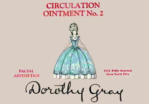 1924 Dorothy Gray hoop skirt figure