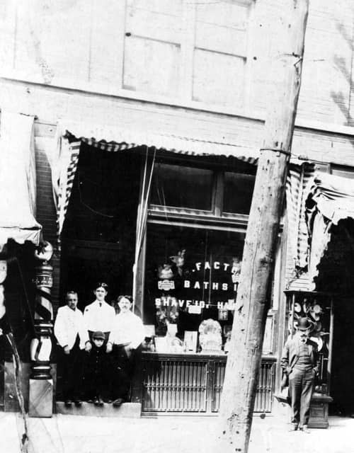 1906 Max Factor barber shop