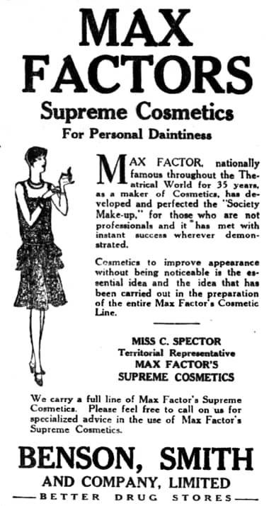 1927 Max Factor Supreme Cosmetics