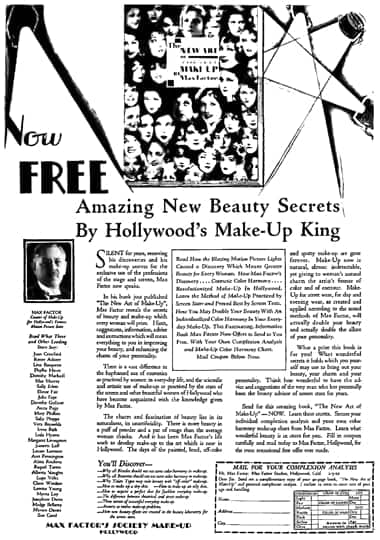 1928 Max Factor Society Make-up