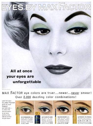 1960 Max Factor eye make-up