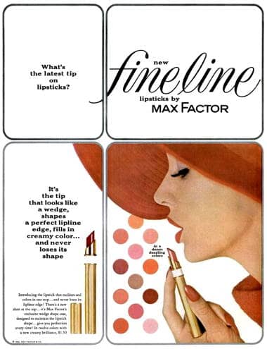 1962 Max Factor Fine Line Lipstick
