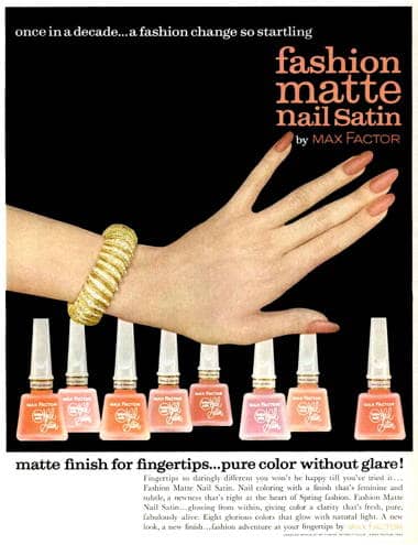 1962 Max Factor Fashion Matte Nail Satin