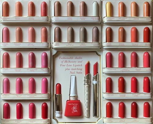 1964 Part of a Max Factor display case