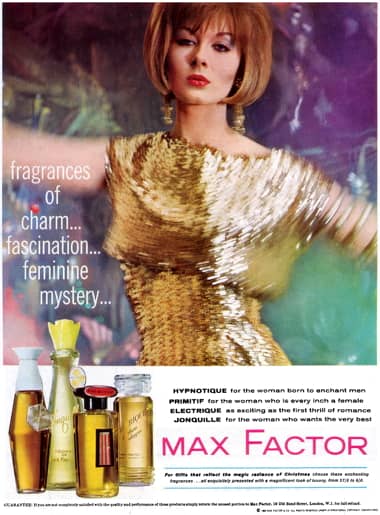 1964 Max Factor fragrances