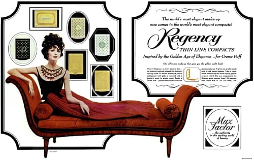1964 Max Factor Regency Thin Line Compacts
