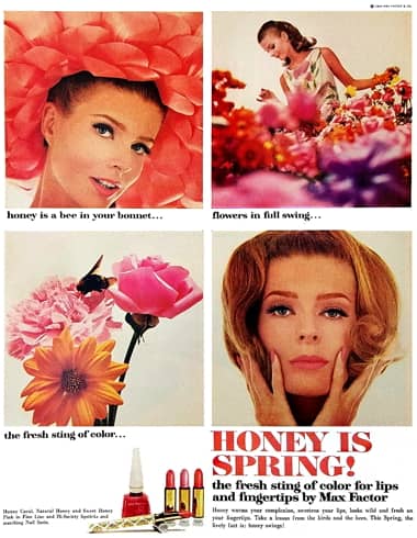 1965 Max Factor Honey is Spring promotion