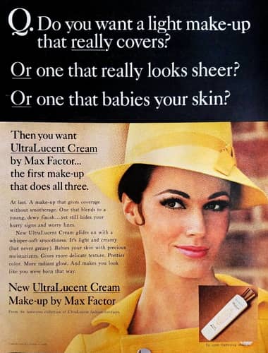 1968 Max Factor UltraLucent Cream Make-Up