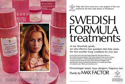 1971 Swedish Formula treatments for the face
