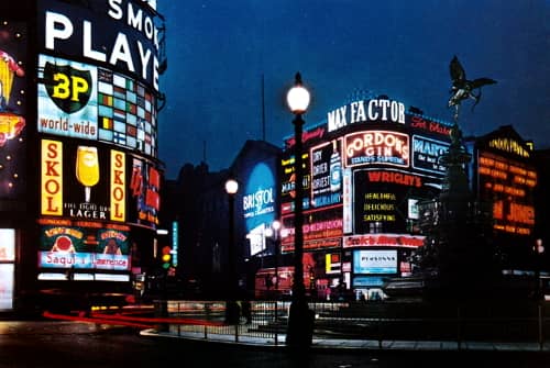 Max Factor sign in Piccadilly Circus