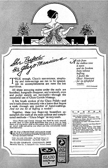 1920 Glazo Nail Polish and Massage Cream