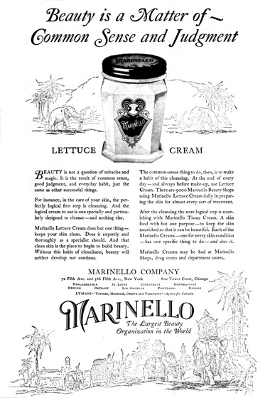 1926 Marinello Lettuce Cream