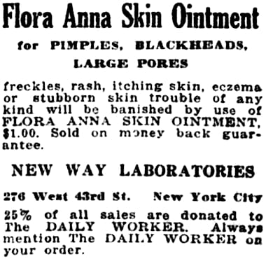 1927 Flora Anna Skin Ointment
