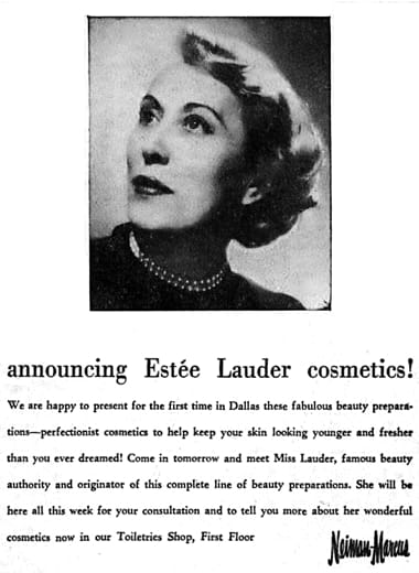 1950 Estee Lauder opening at Neiman-Marcus