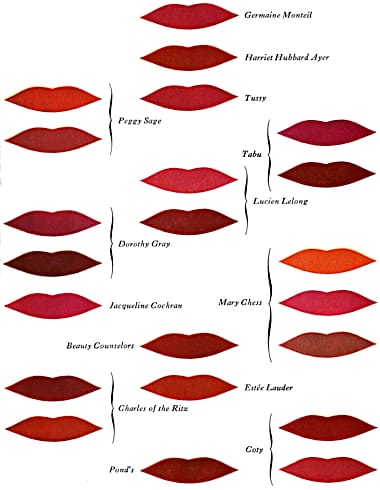 1951 Assorted lipstick shades