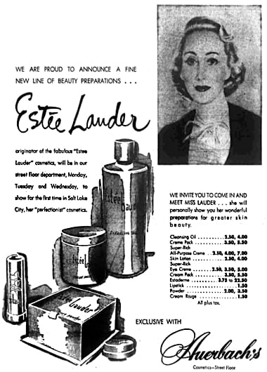 1953 Estee Lauder at Auerbachs