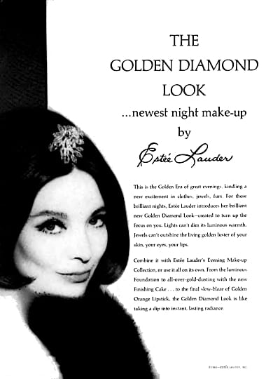 1963 Estee Lauder Golden Diamond Look